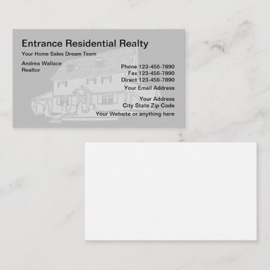 不動産サービス 名刺 (正面/裏面)