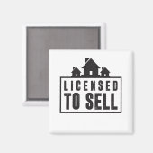 不動産スローガン実在の販売の許可 マグネット (正面/裏面)