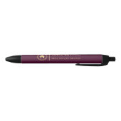 不動産ハウスロゴ ギリシャ鍵 Burgundy Gold 黒ボールペン (ボトム)