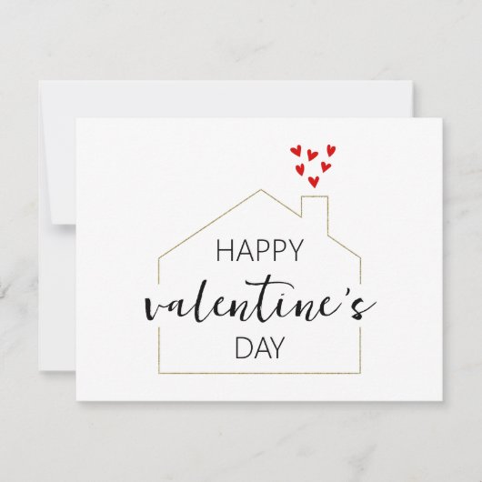 不動産バレンタインデー ハート 農場 カード (正面)