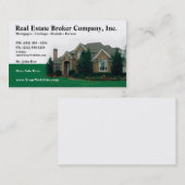 不動産ブローカーの編集可能名刺 名刺 (正面/裏面)