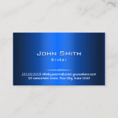 不動産ブローカーの青の金属 名刺 (正面)