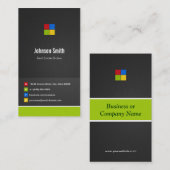 不動産ブローカー - プレミアム クリエイティブ カラフル 名刺 (正面/裏面)