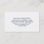 不動産プランナー名刺 |白と金ゴールド 名刺 (裏面)