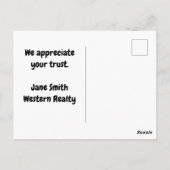 不動産プロモーション ウェルカムホーム ヴィンテージハウス ポストカード (裏面)