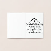 不動産マーケティング用カスタム不動産エージェント 箔カード (内部)