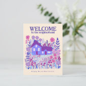不動産マーケティング用農家の花のウェルカムカード ポストカード (スタンド正面)