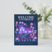 不動産マーケティング用農家の花のカードへようこそ ポストカード (スタンド正面)