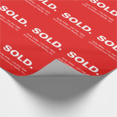 不動産マーケティング | ミニマリストな大胆な赤 ラッピングペーパー (コーナー)