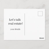 不動産マーケティング 春の雨と花 ポストカード (裏面)