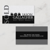 不動産モダン実在不動産仲介業者名刺 名刺 (正面/裏面)