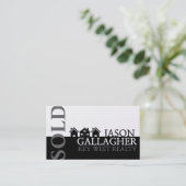 不動産モダン実在不動産仲介業者名刺 名刺 (スタンド正面)