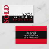 不動産モダン実在不動産仲介業者名刺 名刺 (正面/裏面)