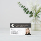 不動産ロゴのエージェント・レアルター 写真を追加する  Bu 名刺 (スタンド正面)