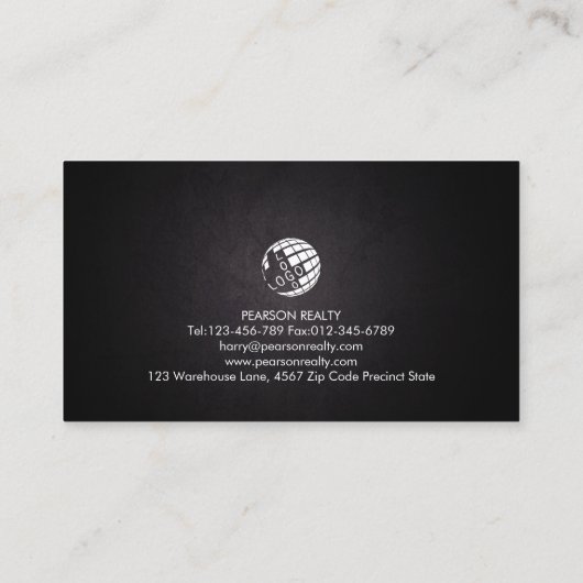 不動産不動産仲介業者実在不動産コンサルタントモノグラム 名刺 (裏面)