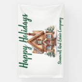 不動産事業のクリスマス個人用 横断幕 (縦)