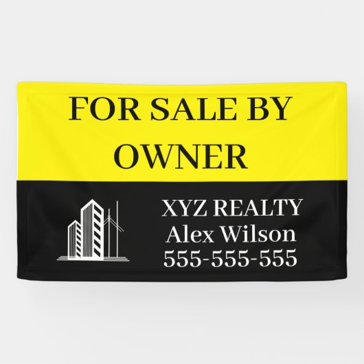 不動産事業実在のロゴの販売 横断幕 (横)