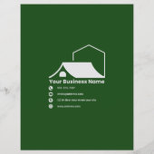 不動産代エレガント理者のための実在グリーンフライヤー チラシ (裏面)