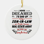 不動産代素晴らし実在法息子 セラミックオーナメント (正面)