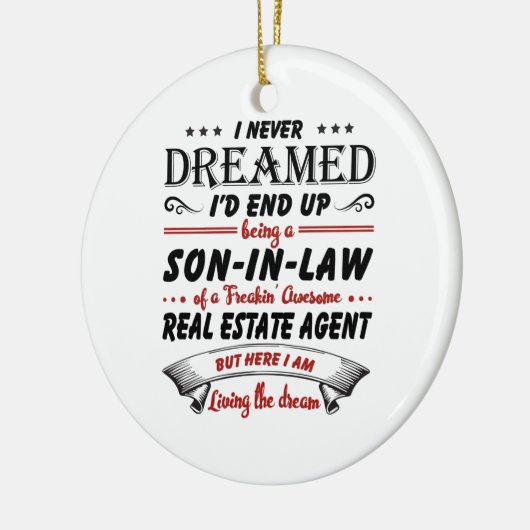 不動産代素晴らし実在法息子 セラミックオーナメント (左)