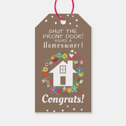 不動産代金引換払いギフトタグ/ありがとうご贈答箱 ギフトタグ (正面)