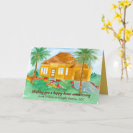 不動産仲介人からハッピー ホーム アニバーサリー パーム ツリー カード