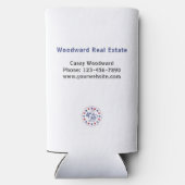 不動産仲介業者ありがとう | 7月4日の夏の愛国心 スリム缶クーラー (裏面)