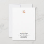 不動産仲介業者おめでとうパーソナライズされた花 ノートカード (裏面)