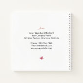 不動産仲介業者おめでとう新しいホームフローラ水彩 ノートブック (裏面)