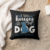 不動産仲介業者おもしろい犬がBに住めるように家を売る クッション (ブランケット)
