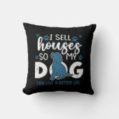 不動産仲介業者おもしろい犬がBに住めるように家を売る クッション (正面)