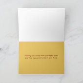 不動産仲介業者からおしゃれな家の周年記念カード パームツリー カード (内部)