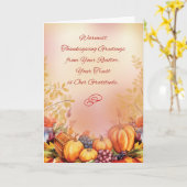 不動産仲介業者からクライアントへ感謝祭ビジネス カード (黄色い花)