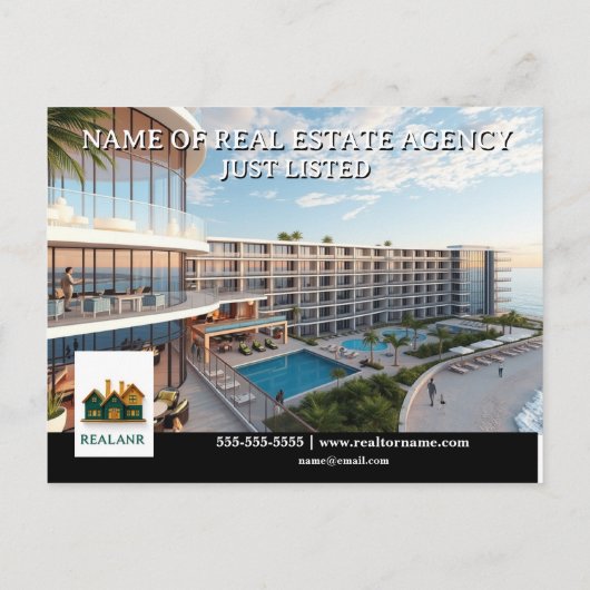 不動産仲介業者だけ上場されたアパート実在ズエステート ポストカード (裏面)