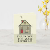 不動産仲介業者に感謝空白の紹介感謝 カード (黄色い花)