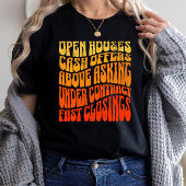 不動産仲介業者のお気に入りGroovyレトロ実在不動産販売 Tシャツ