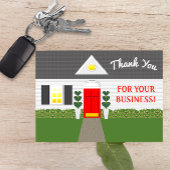 不動産仲介業者のかわいい家のサンキューカード サンキューカード