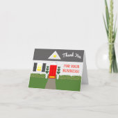 不動産仲介業者のかわいい家のサンキューカード サンキューカード (正面)