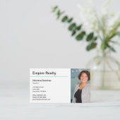 、不動産仲介業者のためのシンプルなライン名刺きれいにして下さい 名刺 (スタンド正面)