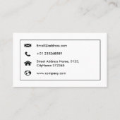 不動産仲介業者のための専門およびモダンな名刺 名刺 (裏面)