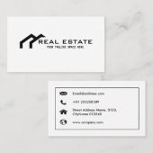 不動産仲介業者のための専門およびモダンな名刺 名刺 (正面/裏面)