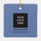 不動産仲介業者のオーナメント、顧客はギフトのラベル感謝していしています セラミックオーナメント (裏面)