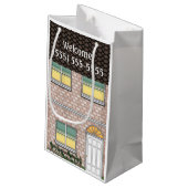 不動産仲介業者のオープンハウスの家の形のGoodieのバッグ スモールペーパーバッグ (裏面アングル)