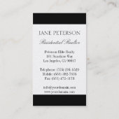 不動産仲介業者の不動産ブローカーの代理人の販売の原稿 名刺 (裏面)