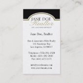 不動産仲介業者の不動産ブローカーの代理人の販売の金ゴールドの原稿 名刺 (裏面)