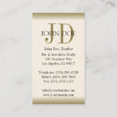 不動産仲介業者の不動産ブローカーの代理店の金ゴールドの家は衰退します 名刺 (裏面)