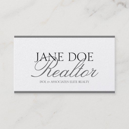 不動産仲介業者の不動産ブローカーの販売の銀製の原稿Plt 名刺 (正面)