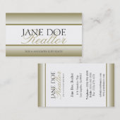 不動産仲介業者の不動産業者の仲介商の金ゴールドの原稿は衰退します 名刺 (正面/裏面)