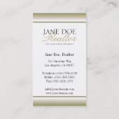 不動産仲介業者の不動産業者の仲介商の金ゴールドの原稿は衰退します 名刺 (裏面)