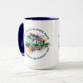 不動産仲介業者の代理店の不動産業および商号 マグカップ (正面左)